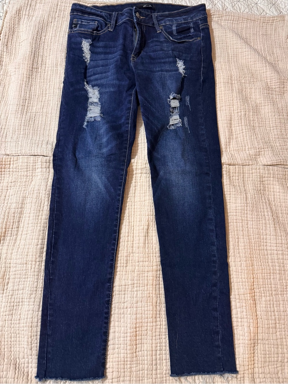 KanCan Dark Blue Ripped Skinny Jeans